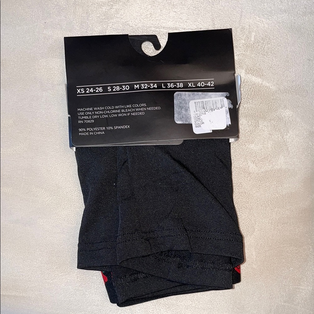 Brooklyn Cloth Black Boxer Briefs with Red Rose Design - Picture 3 of 4